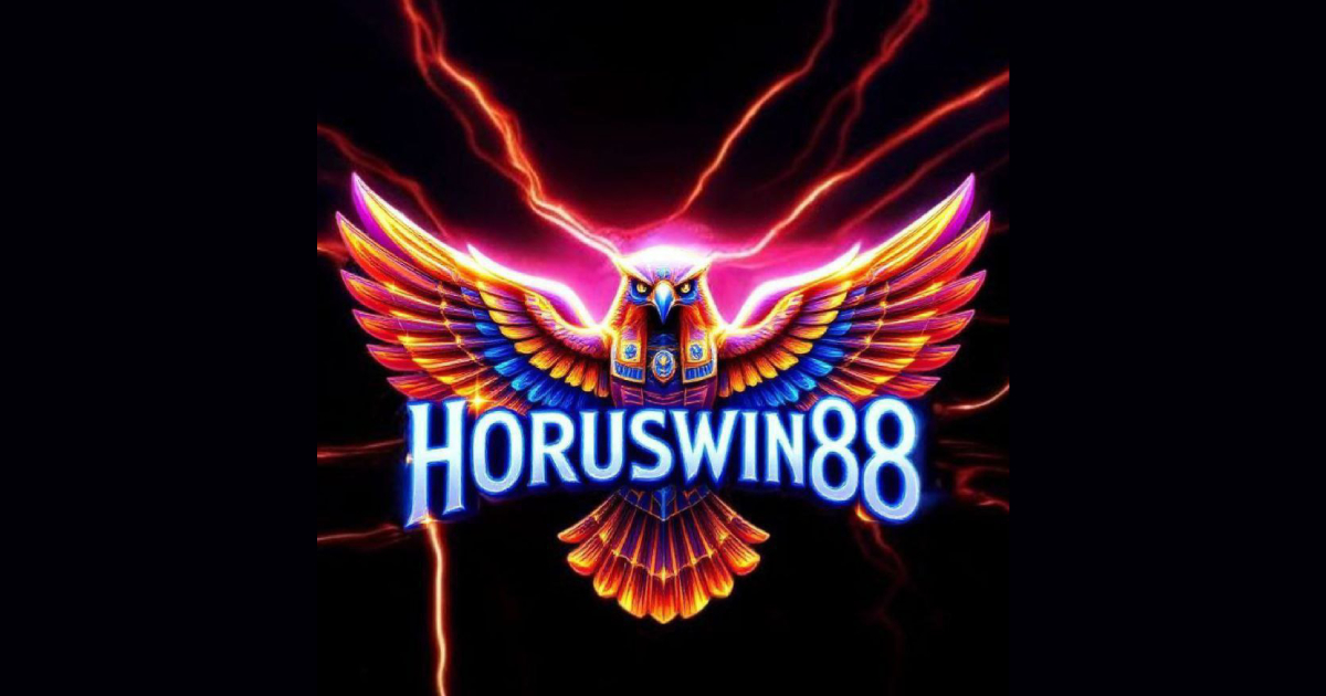 Main banner featuring Horuswin88 as an official GCash gaming platform